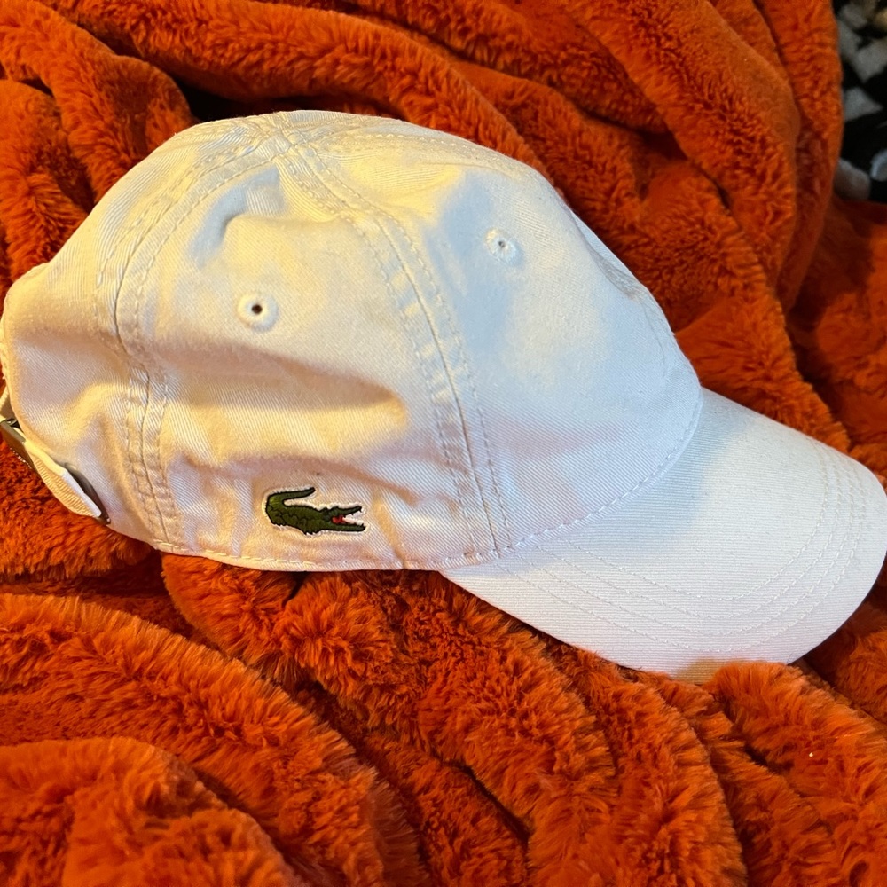 Lacoste white ball cap